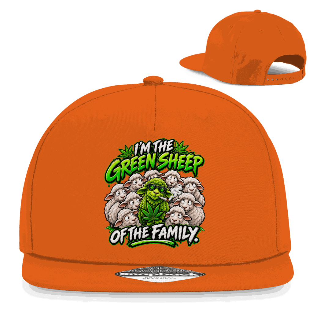 Snapback Rapper Cap - Green Sheep of the Family | Division420®
