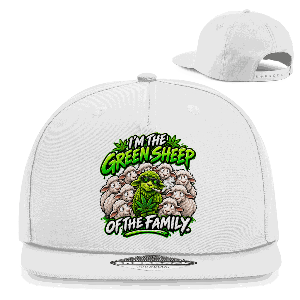 Snapback Rapper Cap - Green Sheep of the Family | Division420®
