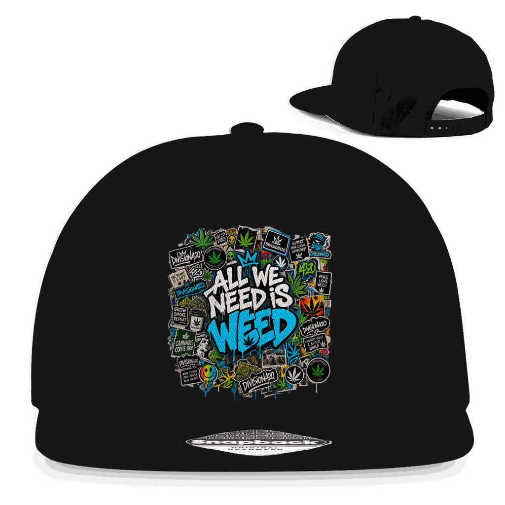 Snapback Rapper Cap - All we need is Weed | Division420®