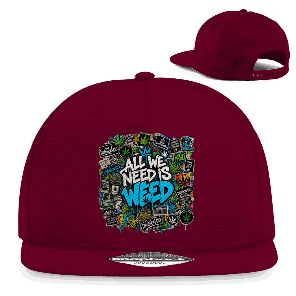 Snapback Rapper Cap - All we need is Weed | Division420®