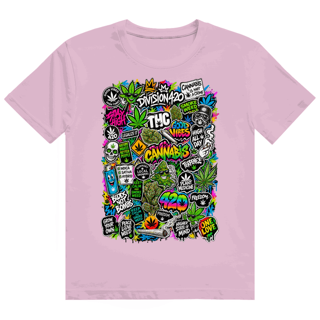 Heavy Cotton T-Shirt - Weed Wall Decal | Division420®