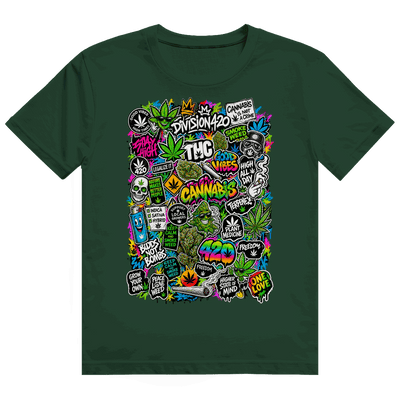 Heavy Cotton T-Shirt - Weed Wall Decal | Division420®