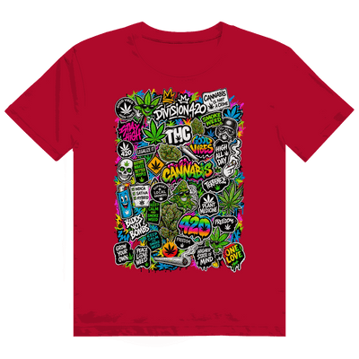 Heavy Cotton T-Shirt - Weed Wall Decal | Division420®