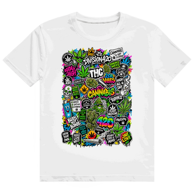 Heavy Cotton T-Shirt - Weed Wall Decal | Division420®