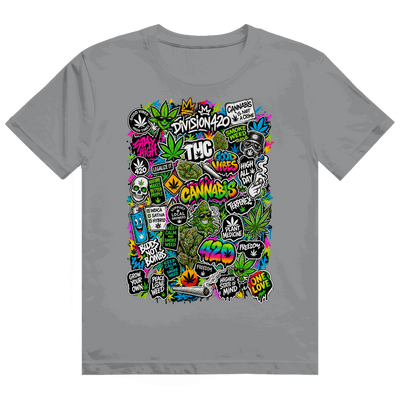 Heavy Cotton T-Shirt - Weed Wall Decal | Division420®
