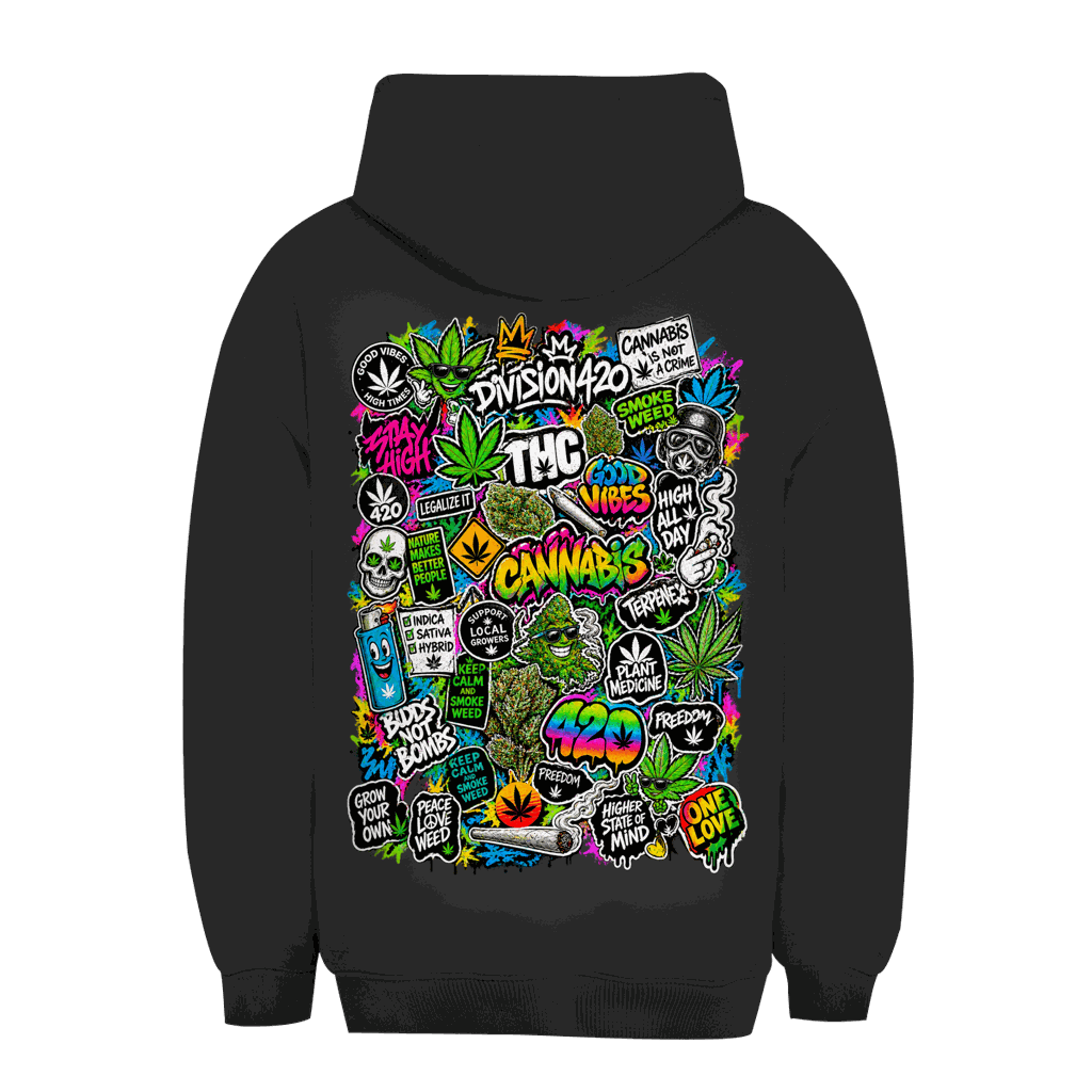 Unisex Oversize Hoodie - Weed Wall Decal | Division420®