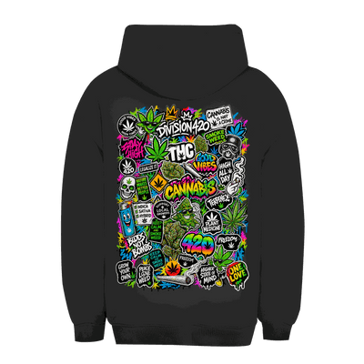 Unisex Oversize Hoodie - Weed Wall Decal | Division420®