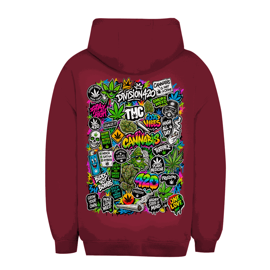 Unisex Oversize Hoodie - Weed Wall Decal | Division420®