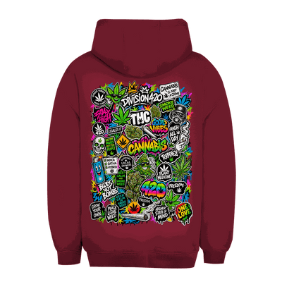 Unisex Oversize Hoodie - Weed Wall Decal | Division420®