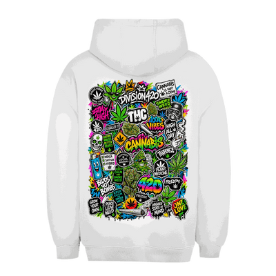 Unisex Oversize Hoodie mit Weed Wall Decal urbaner Style und entspannter Komfort