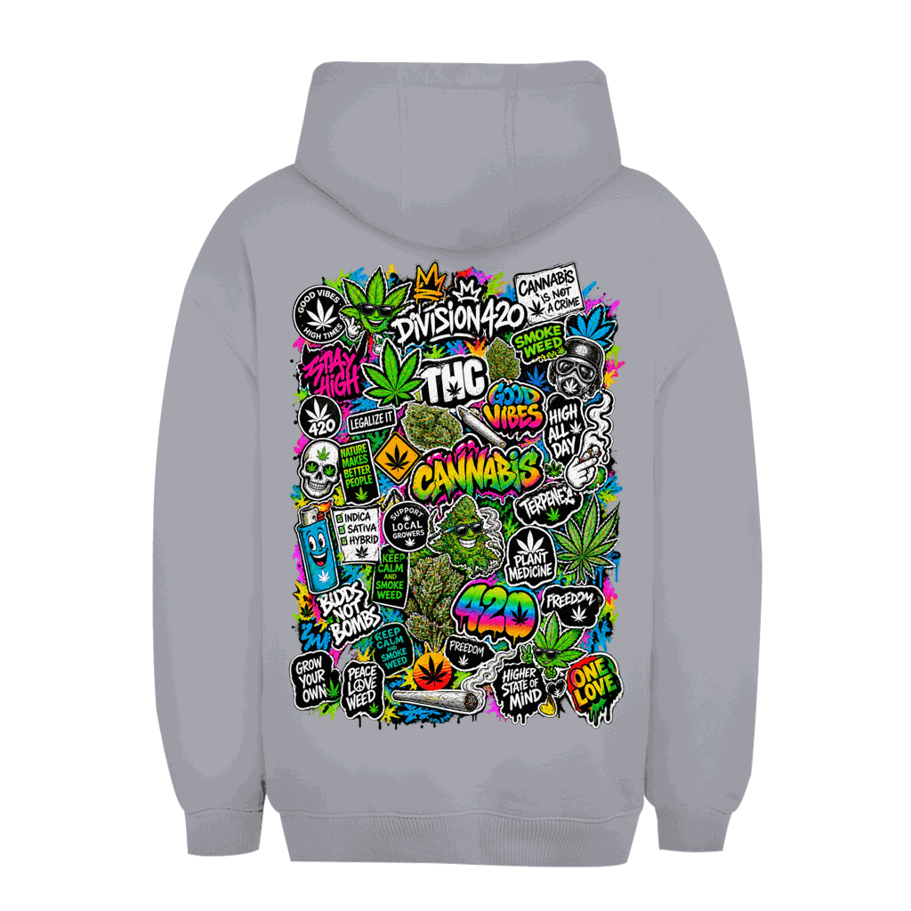 Unisex Oversize Hoodie - Weed Wall Decal | Division420®