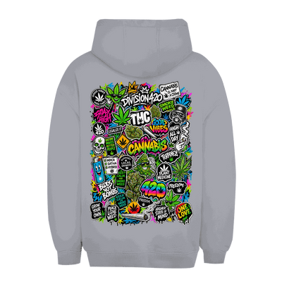 Unisex Oversize Hoodie - Weed Wall Decal | Division420®