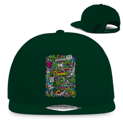 Snapback Rapper Cap - Weed Wall Decal | Division420®