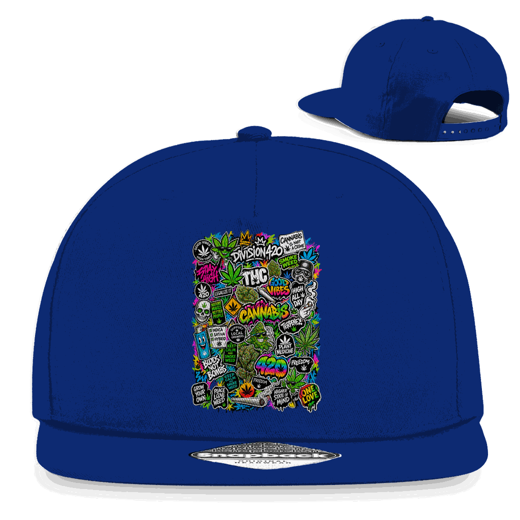 Snapback Rapper Cap - Weed Wall Decal | Division420®