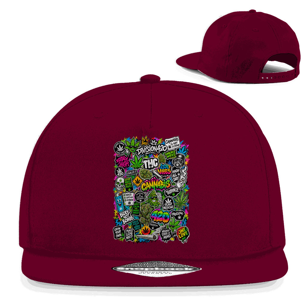 Snapback Rapper Cap - Weed Wall Decal | Division420®