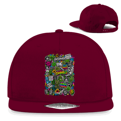 Snapback Rapper Cap - Weed Wall Decal | Division420®