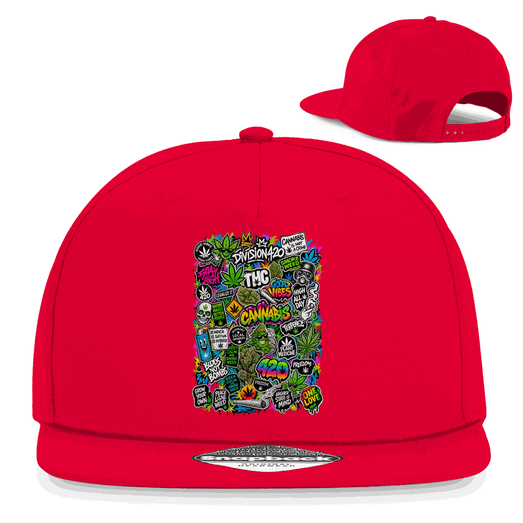 Snapback Rapper Cap - Weed Wall Decal | Division420®