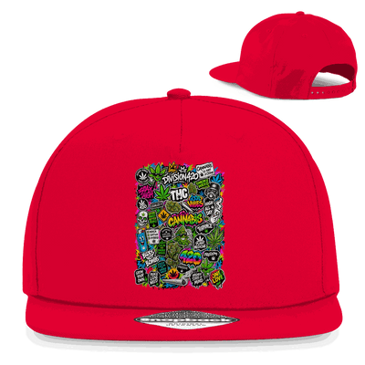Snapback Rapper Cap - Weed Wall Decal | Division420®
