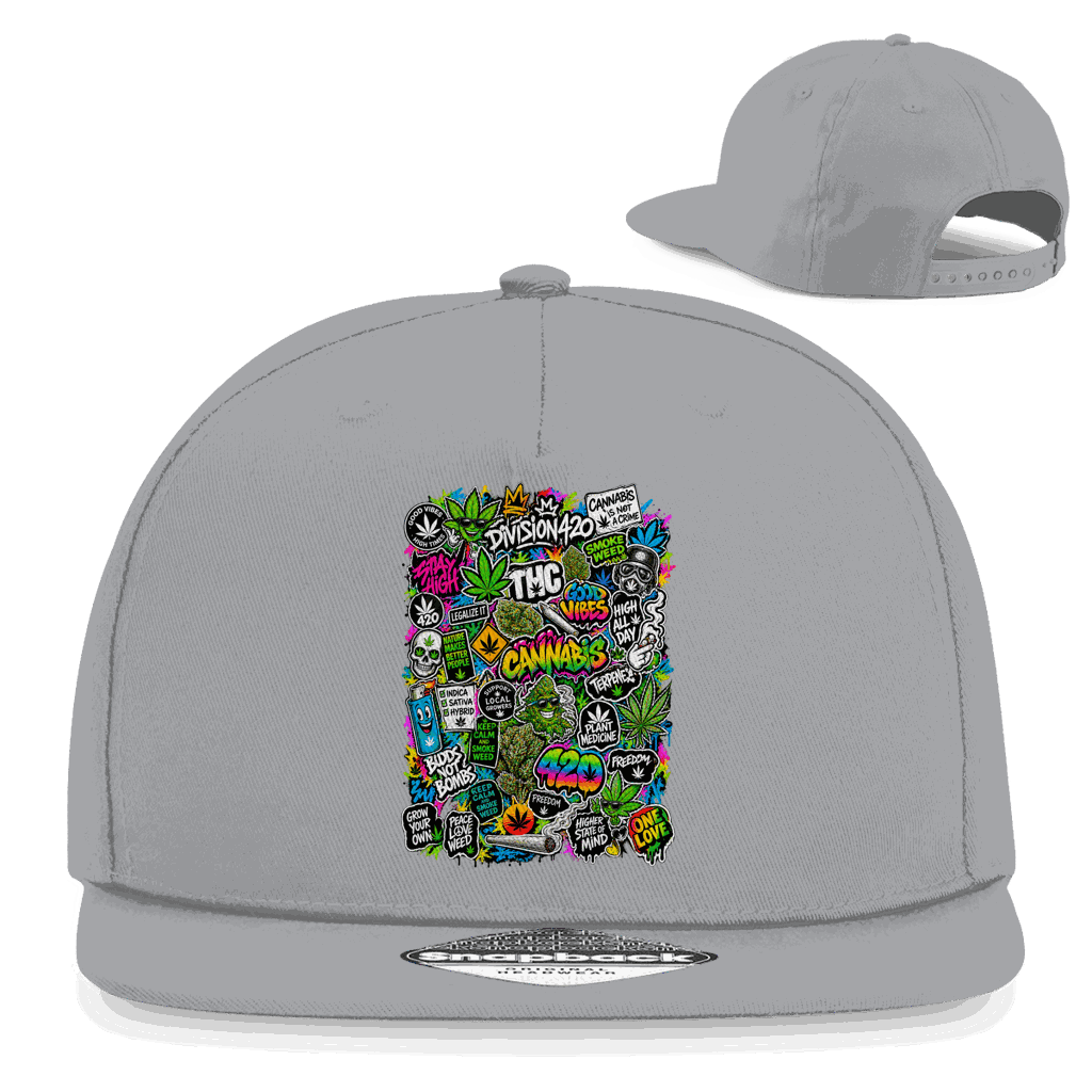 Snapback Rapper Cap - Weed Wall Decal | Division420®