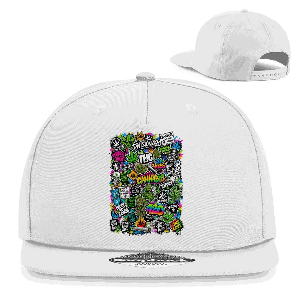 Snapback Rapper Cap - Weed Wall Decal | Division420®